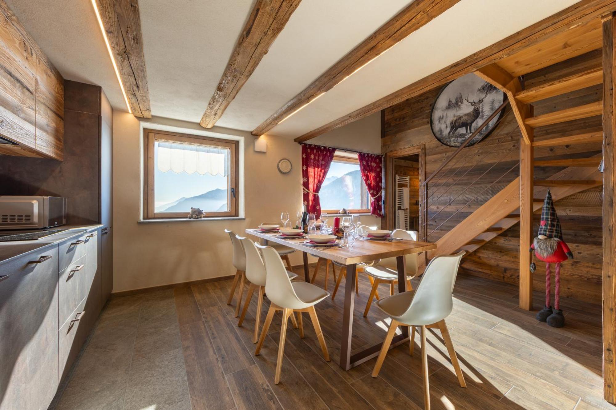 Les Reves Des Montagnards, Appartements De Charme Torgnon Exteriér fotografie